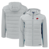 Buffalo Bills Cutter & Buck Throwback Evoke Hybrid Eco Softshell Recycled Full-Zip Hoodie Jacket Gray - NFL