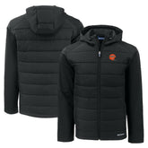 Cincinnati Bengals Cutter & Buck Throwback Evoke Hybrid Eco Softshell Recycled Full-Zip Hoodie Jacket Black - NFL