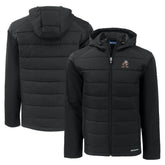 Cleveland Browns Cutter & Buck Throwback Evoke Hybrid Eco Softshell Recycled Full-Zip Hoodie Jacket Black - NFL