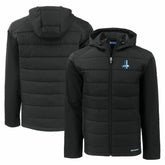 Detroit Lions Cutter & Buck Throwback Evoke Hybrid Eco Softshell Recycled Full-Zip Hoodie Jacket Black - NFL