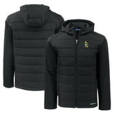 Green Bay Packers Cutter & Buck Throwback Evoke Hybrid Eco Softshell Recycled Full-Zip Hoodie Jacket Black - NFL