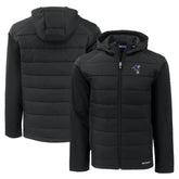 Indianapolis Colts Cutter & Buck Throwback Evoke Hybrid Eco Softshell Recycled Full-Zip Hoodie Jacket Black - NFL