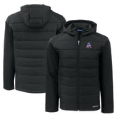 New England Patriots Cutter & Buck Throwback Evoke Hybrid Eco Softshell Recycled Full-Zip Hoodie Jacket Black - NFL