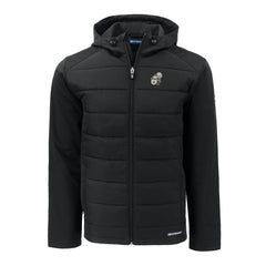 New Orleans Saints Cutter & Buck Throwback Evoke Hybrid Eco Softshell Recycled Full-Zip Hoodie Jacket Black - NFL