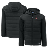 San Francisco 49ers Cutter & Buck Throwback Evoke Hybrid Eco Softshell Recycled Full-Zip Hoodie Jacket Black - NFL