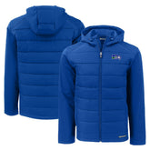 Seattle Seahawks Cutter & Buck Throwback Evoke Hybrid Eco Softshell Recycled Full-Zip Hoodie Jacket Royal - NFL