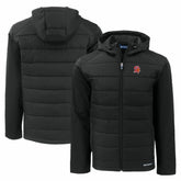 Tampa Bay Buccaneers Cutter & Buck Throwback Evoke Hybrid Eco Softshell Recycled Full-Zip Hoodie Jacket Black - NFL
