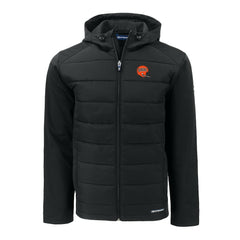 Cincinnati Bengals Cutter & Buck Throwback Big & Tall Evoke Hybrid Eco Softshell Recycled Full-Zip Jacket Black - NFL