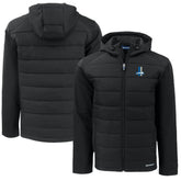 Detroit Lions Cutter & Buck Throwback Big & Tall Evoke Hybrid Eco Softshell Recycled Full-Zip Jacket Black - NFL