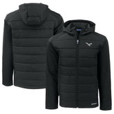 Philadelphia Eagles Cutter & Buck Throwback Big & Tall Evoke Hybrid Eco Softshell Recycled Full-Zip Hoodie Black - NFL