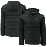 Pittsburgh Steelers Cutter & Buck Throwback Big & Tall Evoke Hybrid Eco Softshell Recycled Full-Zip Hoodie Black - NFL