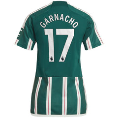 Adidas Alejandro Garnacho Manchester United Women's 2023/24 Away Replica Player Jerseys – Green