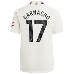 Adidas Alejandro Garnacho Manchester United Youth 2023/24 Third Replica Player Jerseys – White