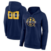 NBA - Denver Nuggets Women's Stellar Personalized Name & Number Pullover Hoodie - Navy