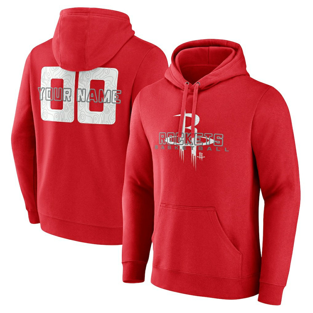 NBA - Houston Rockets Stellar Personalized Name & Number Pullover Hoodie - Red