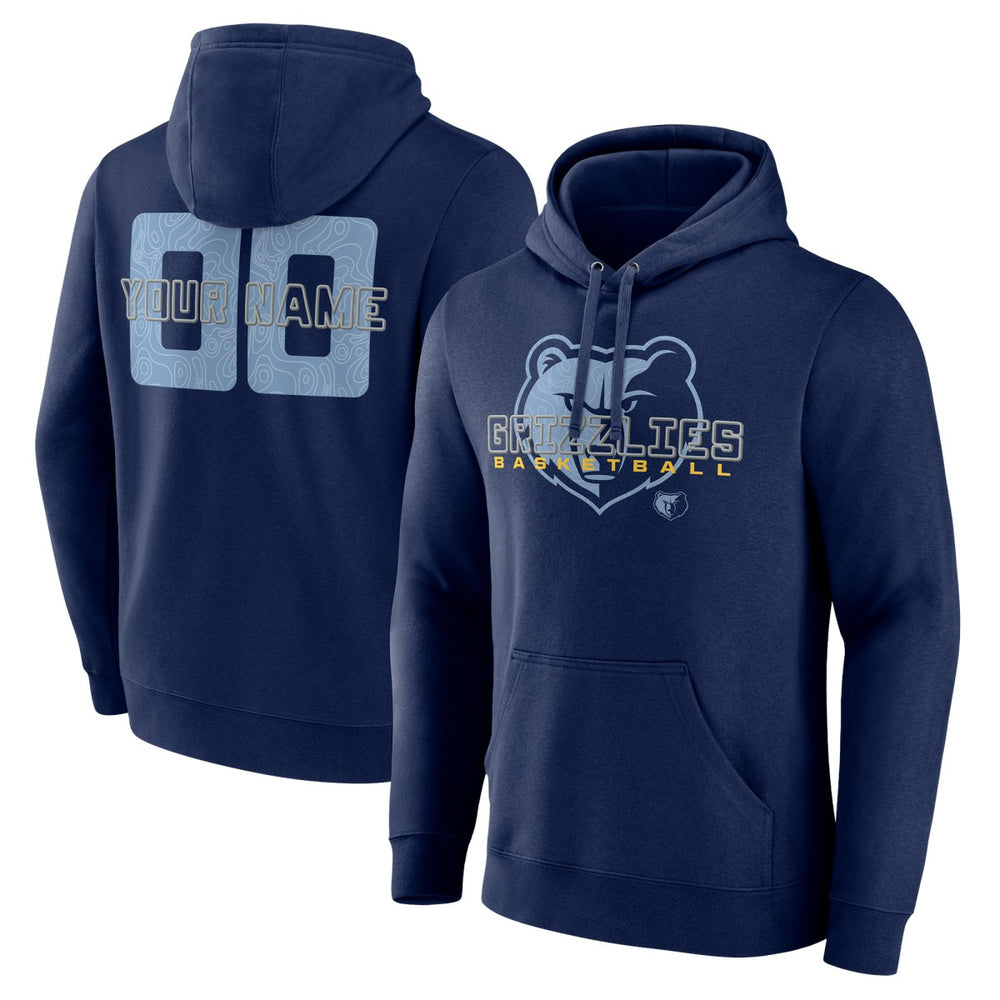 NBA - Memphis Grizzlies Stellar Personalized Name & Number Pullover Hoodie - Navy