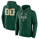 NBA - Milwaukee Bucks Stellar Personalized Name & Number Pullover Hoodie - Hunter Green