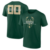 NBA - Milwaukee Bucks Stellar Personalized Name & Number T-Shirt - Hunter Green