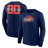 NBA - Oklahoma City Thunder Stellar Personalized Name & Number Long Sleeve T-Shirt - Navy