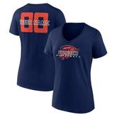 NBA - Oklahoma City Thunder Women's Stellar Personalized Name & Number V-Neck T-Shirt - Navy