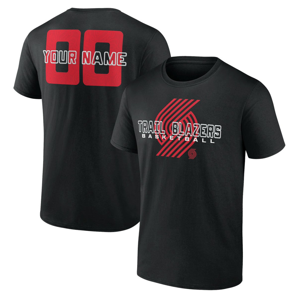 NBA - Portland Trail Blazers Stellar Personalized Name & Number T-Shirt - Black