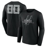 NBA - San Antonio Spurs Stellar Personalized Name & Number Long Sleeve T-Shirt - Black