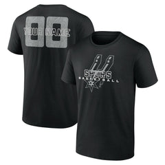 NBA - San Antonio Spurs Stellar Personalized Name & Number T-Shirt - Black