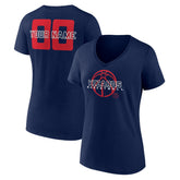 NBA - Washington Wizards Women's Stellar Personalized Name & Number V-Neck T-Shirt - Navy