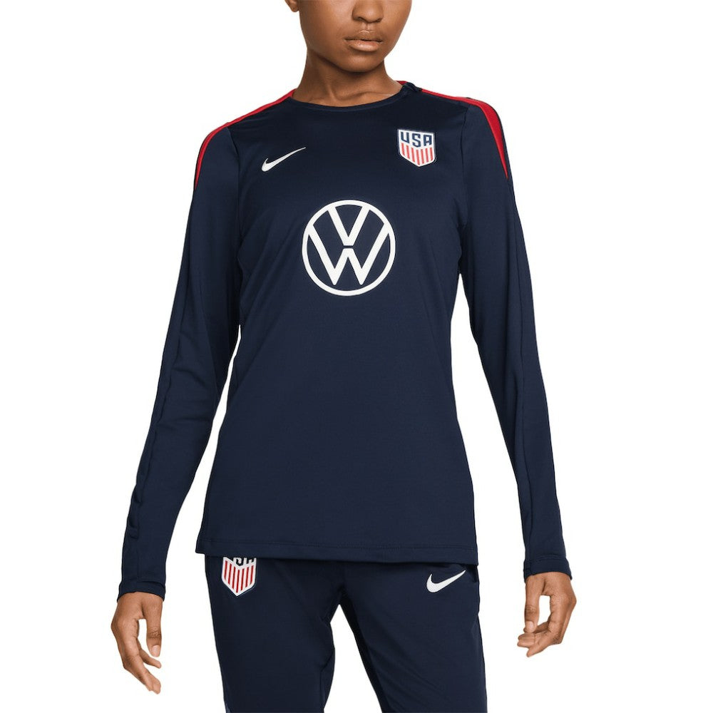 Nike USMNT Women's 2024 Strike Performance Long Sleeve Top - Navy