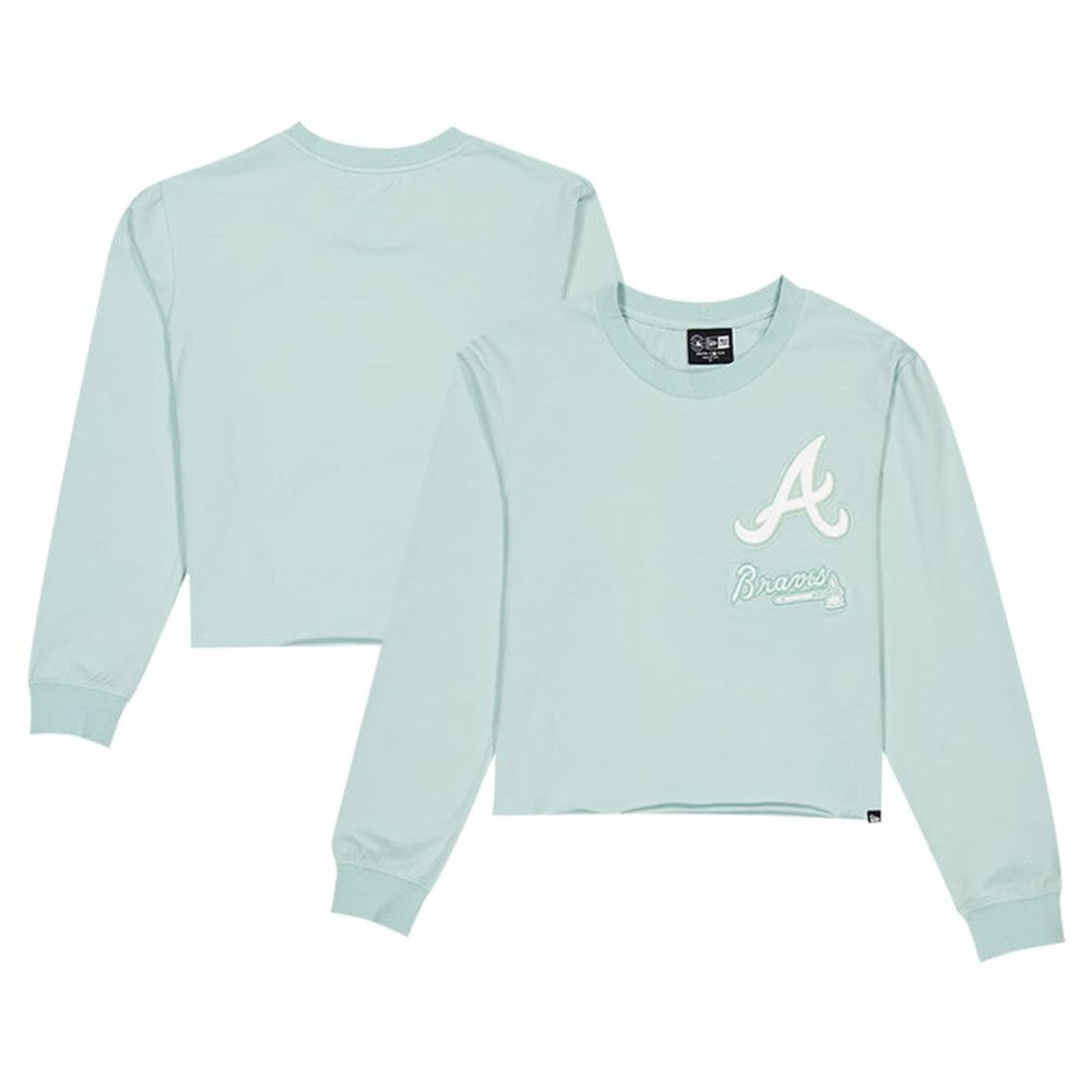 Atlanta Braves New Era Women's Breeze Logo Select Cropped Long Sleeve T-Shirt Near Me