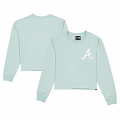 Atlanta Braves New Era Women's Breeze Logo Select Cropped Long Sleeve T-Shirt Near Me