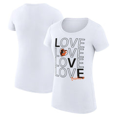 Baltimore Orioles G-III 4Her by Carl Banks Women's Super-Slim Fit Lightweight Love Graphic Team T-Shirt discount