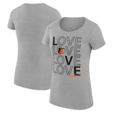 Baltimore Orioles G-III 4Her by Carl Banks Women's Super-Slim Fit Lightweight Love Graphic Team T-Shirt Online