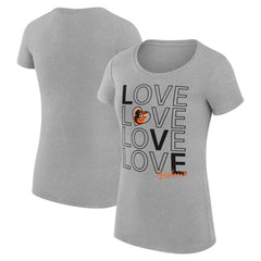 Baltimore Orioles G-III 4Her by Carl Banks Women's Super-Slim Fit Lightweight Love Graphic Team T-Shirt Online