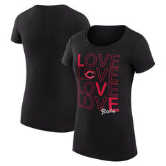 Cincinnati Reds G-III 4Her by Carl Banks Women's Super-Slim Fit Lightweight Love Graphic Team T-Shirt for sale