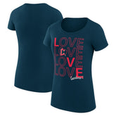 Cleveland Guardians G-III 4Her by Carl Banks Women's Super-Slim Fit Lightweight Love Graphic Team T-Shirt On Sale