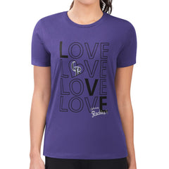 Colorado Rockies G-III 4Her by Carl Banks Women's Super-Slim Fit Lightweight Love Graphic Team T-Shirt Near Me