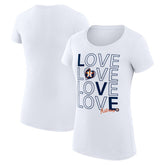 Houston Astros G-III 4Her by Carl Banks Women's Super-Slim Fit Lightweight Love Graphic Team T-Shirt Clearance