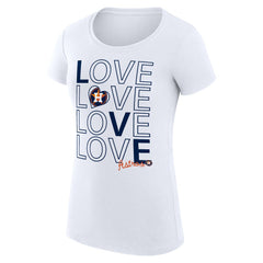 Houston Astros G-III 4Her by Carl Banks Women's Super-Slim Fit Lightweight Love Graphic Team T-Shirt Clearance