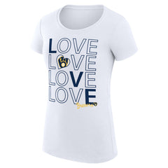 Milwaukee Brewers G-III 4Her by Carl Banks Women's Super-Slim Fit Lightweight Love Graphic Team T-Shirt Near Me