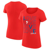 Philadelphia Phillies G-III 4Her by Carl Banks Women's Super-Slim Fit Lightweight Love Graphic Team T-Shirt Online