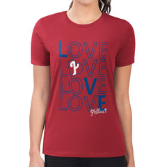 Philadelphia Phillies G-III 4Her by Carl Banks Women's Super-Slim Fit Lightweight Love Graphic Team T-Shirt Online