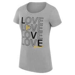 Pittsburgh Pirates G-III 4Her by Carl Banks Women's Super-Slim Fit Lightweight Love Graphic Team T-Shirt Clearance