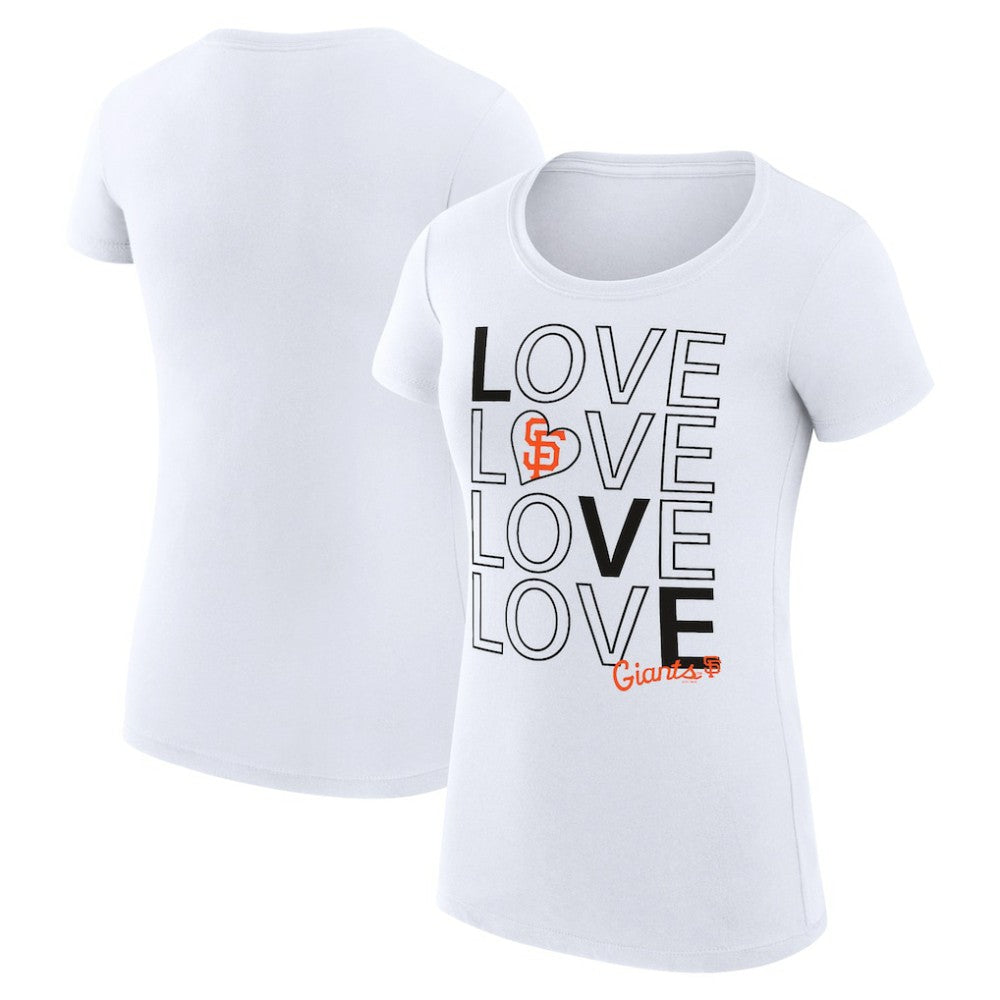 San Francisco Giants G-III 4Her by Carl Banks Women's Super-Slim Fit Lightweight Love Graphic Team T-Shirt discount