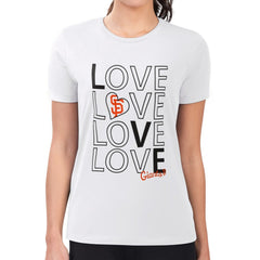 San Francisco Giants G-III 4Her by Carl Banks Women's Super-Slim Fit Lightweight Love Graphic Team T-Shirt discount