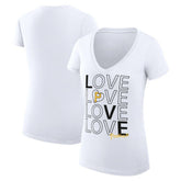 Pittsburgh Pirates G-III 4Her by Carl Banks Women's Super-Slim Fit Lightweight Love Graphic Team V-Neck T-Shirt Online
