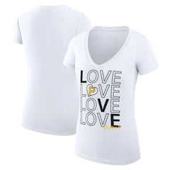 Pittsburgh Pirates G-III 4Her by Carl Banks Women's Super-Slim Fit Lightweight Love Graphic Team V-Neck T-Shirt Online