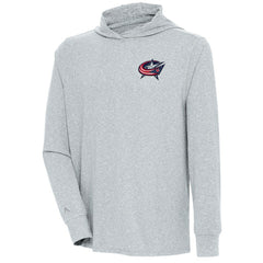 Columbus Blue Jackets - Antigua Saga Pullover Hoodie Heather Gray