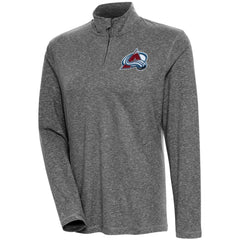 Colorado Avalanche - Antigua Women's Confront Quarter-Zip Pullover Top Heather Black