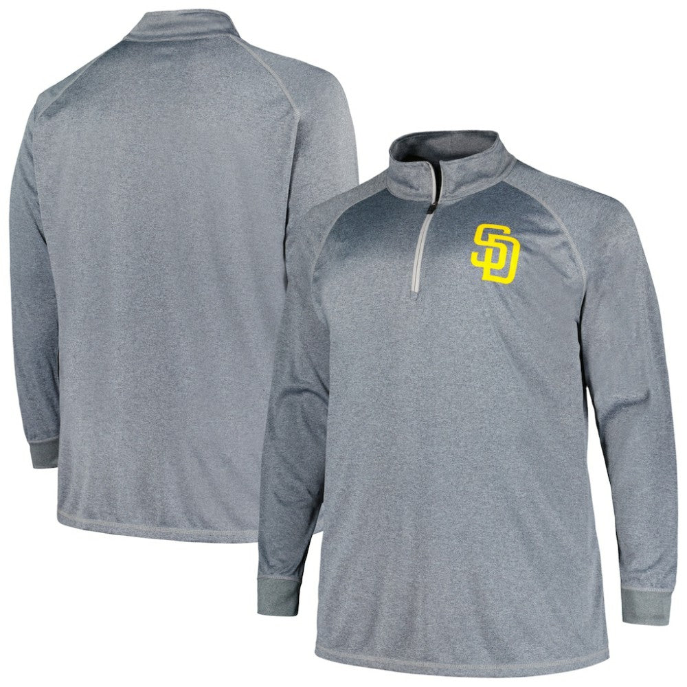 San Diego Padres Profile Big & Tall Raglan Quarter-Zip Top On Sale